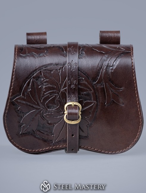 Pochette médiévale en cuir pour ceintur Sacs