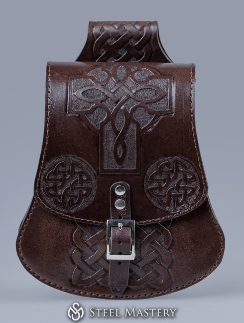 Borsa da cintura in pelle celtica impressa Borse