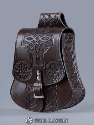 Bourse de ceinture en cuir celtique embossée Sacs
