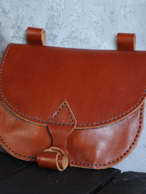Leather bag with valve Sacs