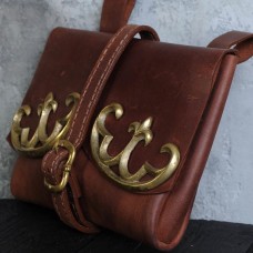 Leather bag with cast mounts image-1