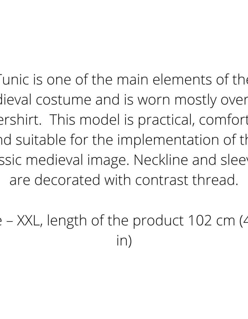 Medieval green tunic photo made by Steel-mastery.com