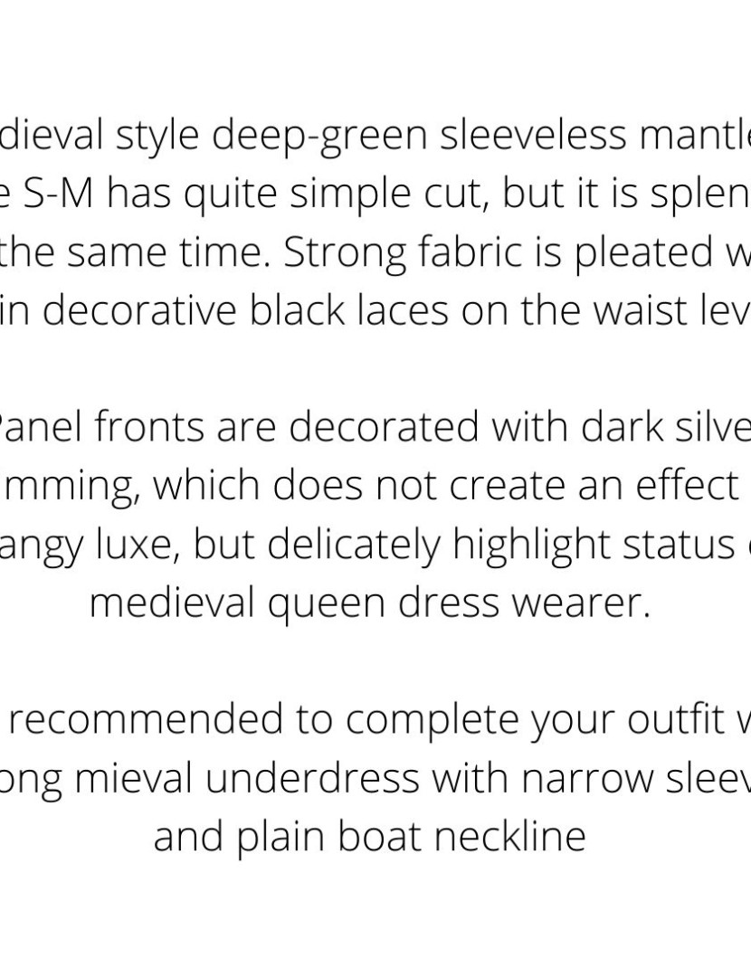 Medieval style sleeveless mantle photo made by Steel-mastery.com