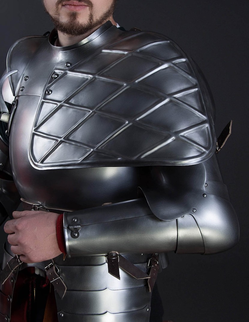 Full arm protection with pauldron, a part of the jousting knight armor, XVI century photo made by Steel-mastery.com