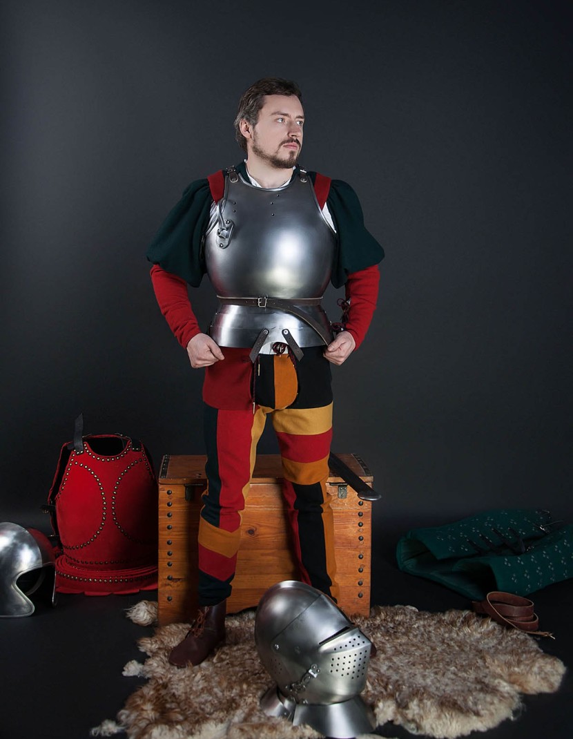 Plate cuirass with tassets, a part of the jousting knight armor, XVI century photo made by Steel-mastery.com