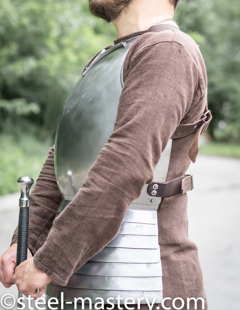 KNIGHT STRAPPED-ON BREASTPLATE OF XIV CENTURY photo made by Steel-mastery.com