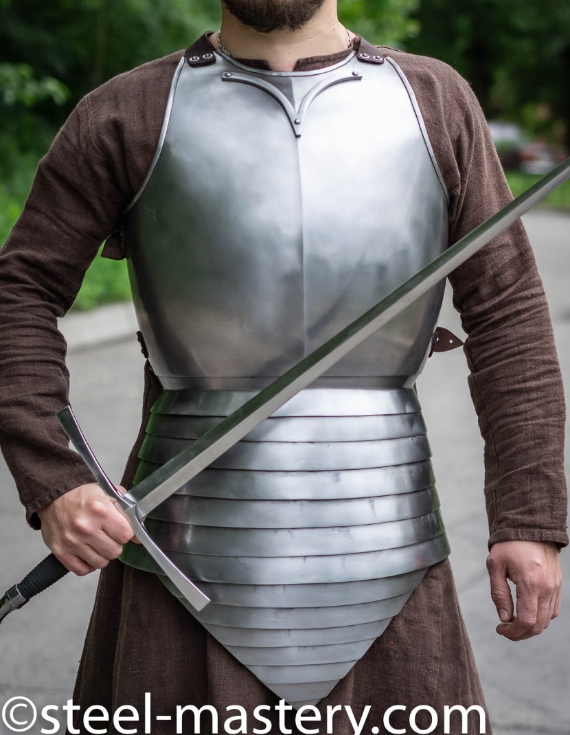 KNIGHT STRAPPED-ON BREASTPLATE OF XIV CENTURY photo made by Steel-mastery.com