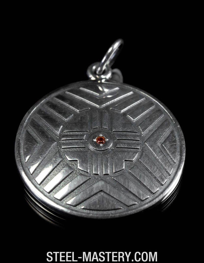 Zircon gemstone pendant photo made by Steel-mastery.com