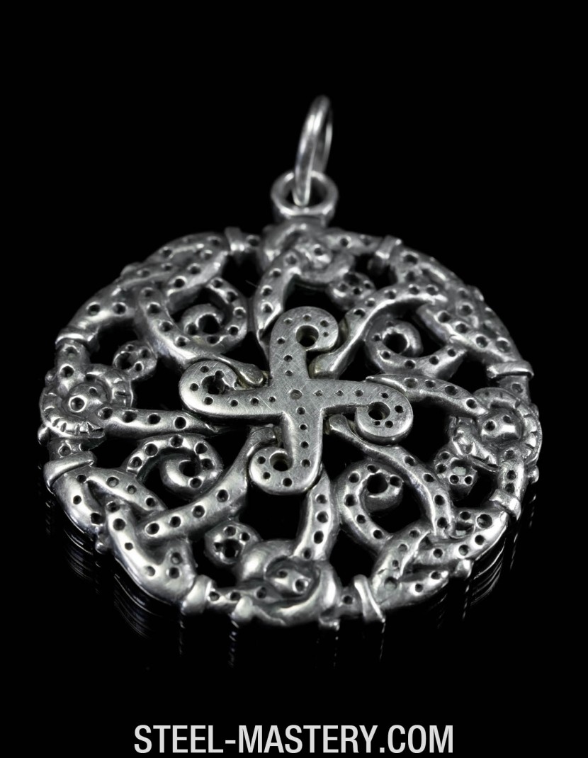 Sunwheel pendant photo made by Steel-mastery.com