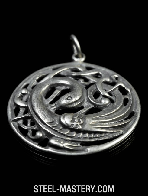 Stork newborn necklace