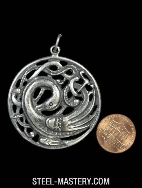 Stork newborn necklace