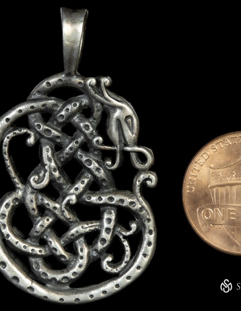 Norse Sea-Serpent Pendant photo made by Steel-mastery.com