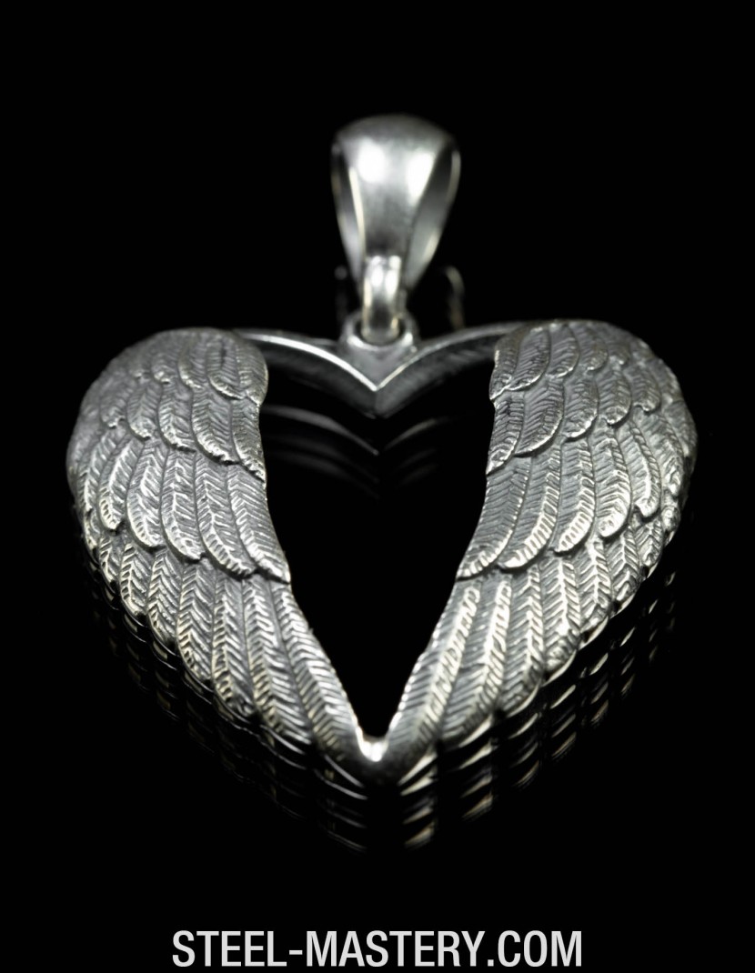 Angel wings necklace photo made by Steel-mastery.com