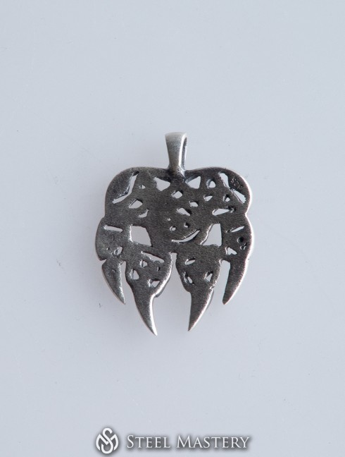 Bear paw pendant . Veles pendant . Bear paw claw 