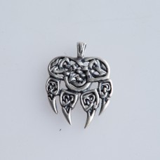 Bear paw pendant . Veles pendant . Bear paw claw  image-1