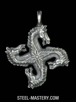 Roman Swastika horse-head