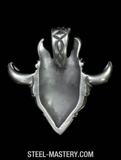 Celtic Raven Head Pagan Pendant