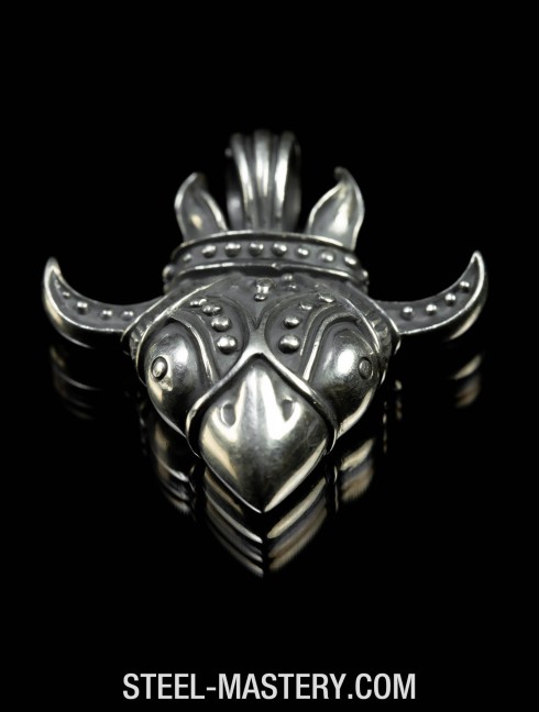 Celtic Raven Head Pagan Pendant