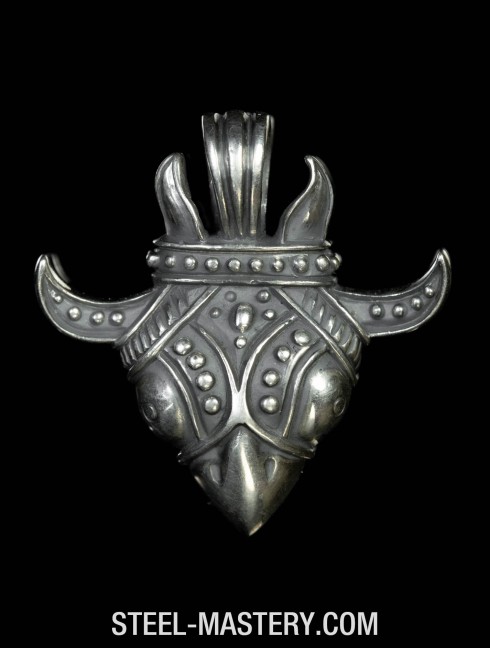 Celtic Raven Head Pagan Pendant