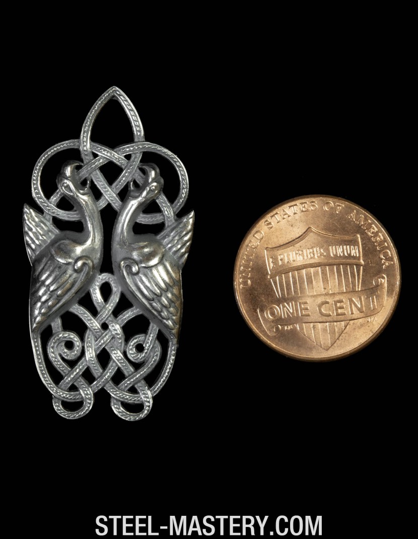 Byzantine eagle pendant for necklace photo made by Steel-mastery.com