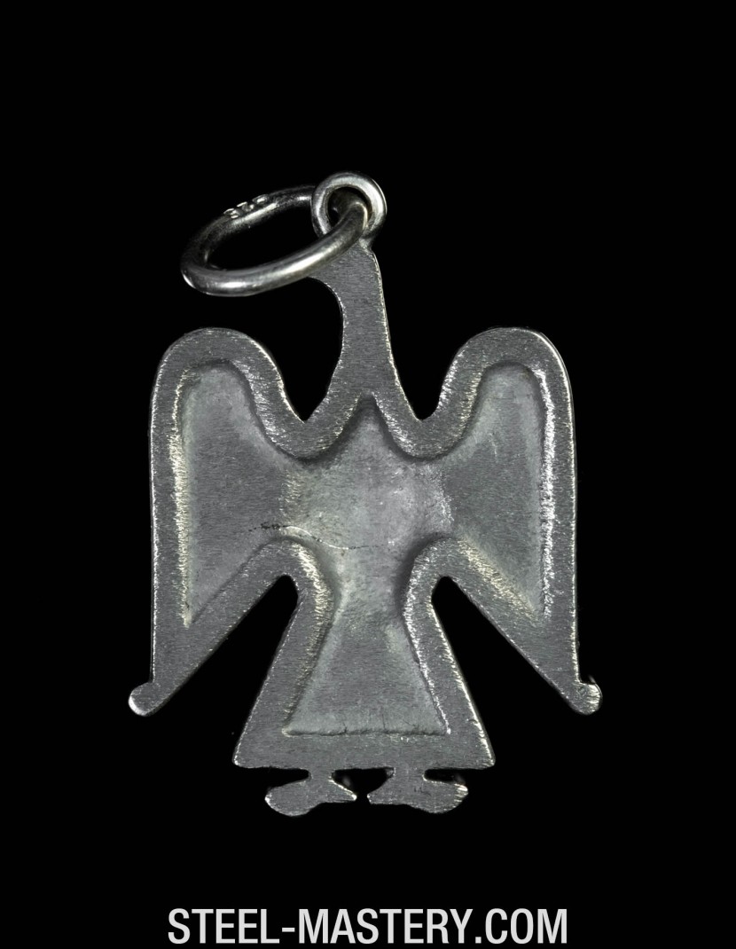 Byzantine eagle pendant for necklace photo made by Steel-mastery.com