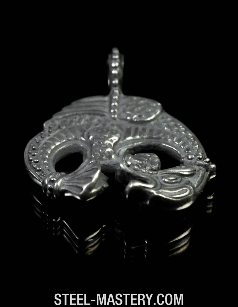 Viking sea serpent pendant photo made by Steel-mastery.com