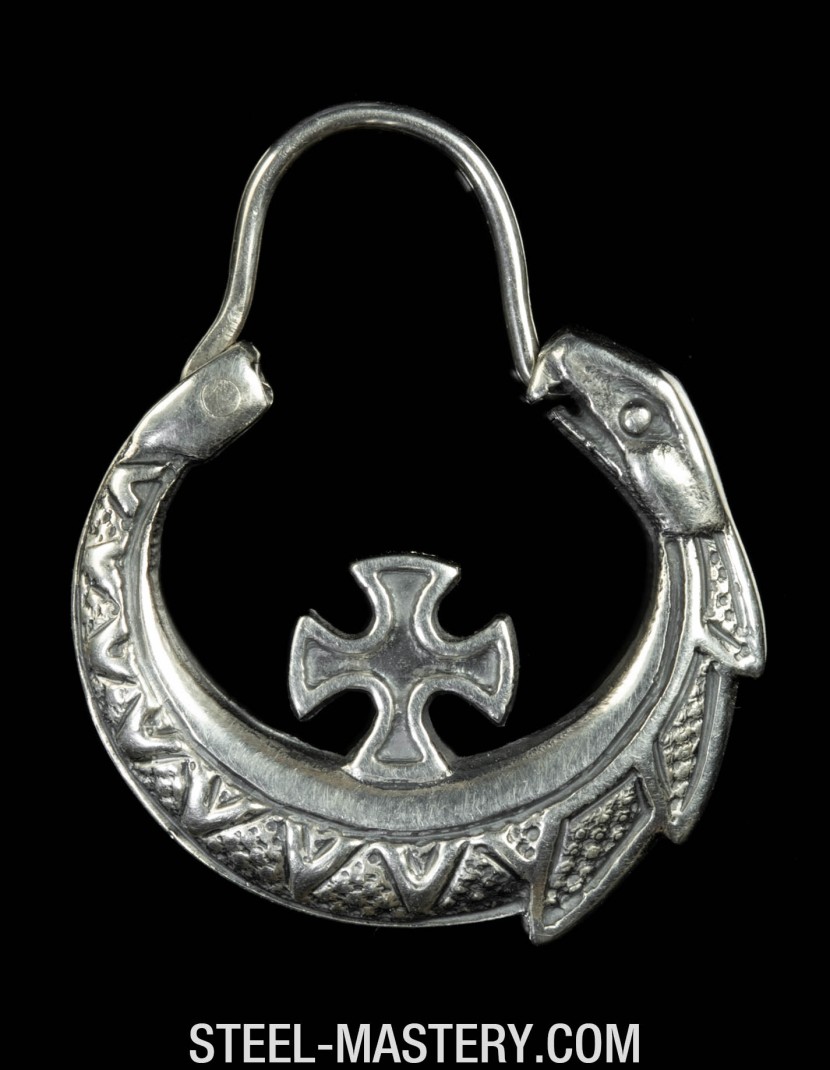 Cossack Men's Ethno-Slavic earring  photo made by Steel-mastery.com