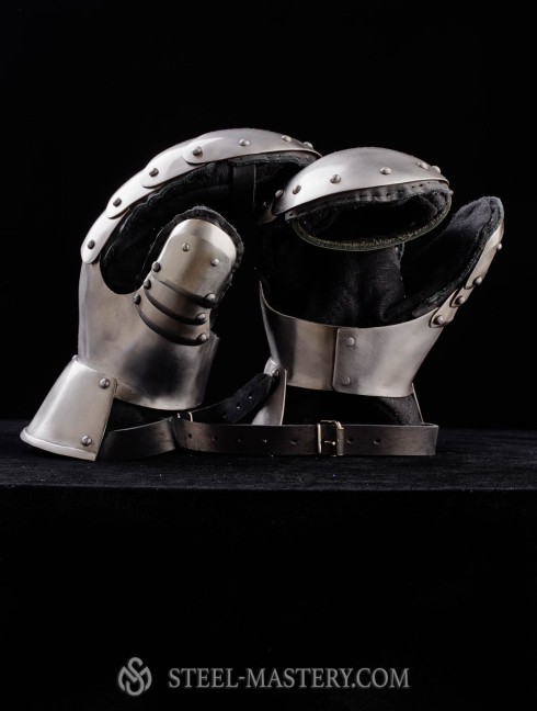 Plate gloves for modern sword fencing