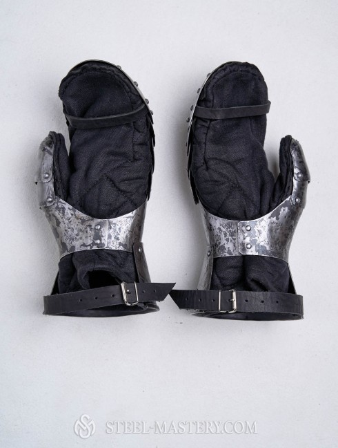 Plate gloves for modern sword fencing