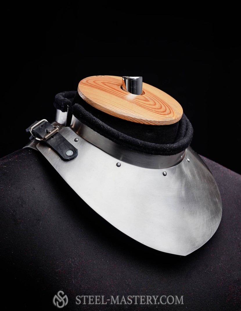 Gorget with front and back neck protection photo made by Steel-mastery.com