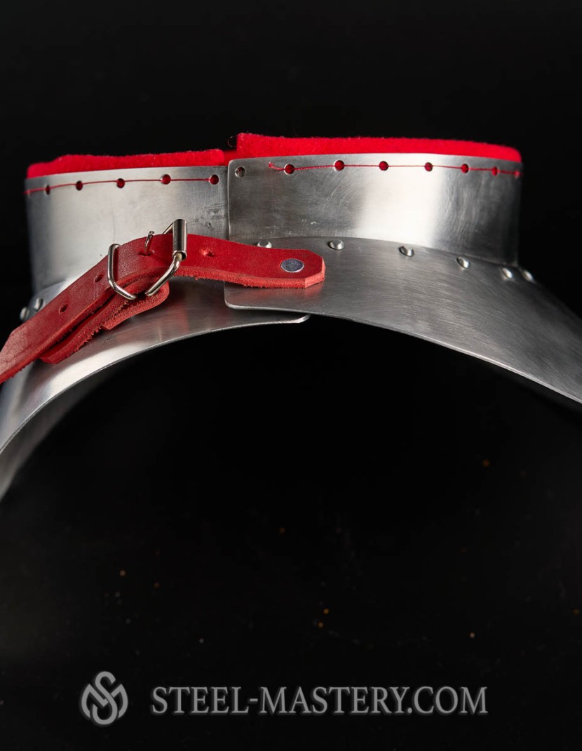 Gorget with front and back neck protection photo made by Steel-mastery.com