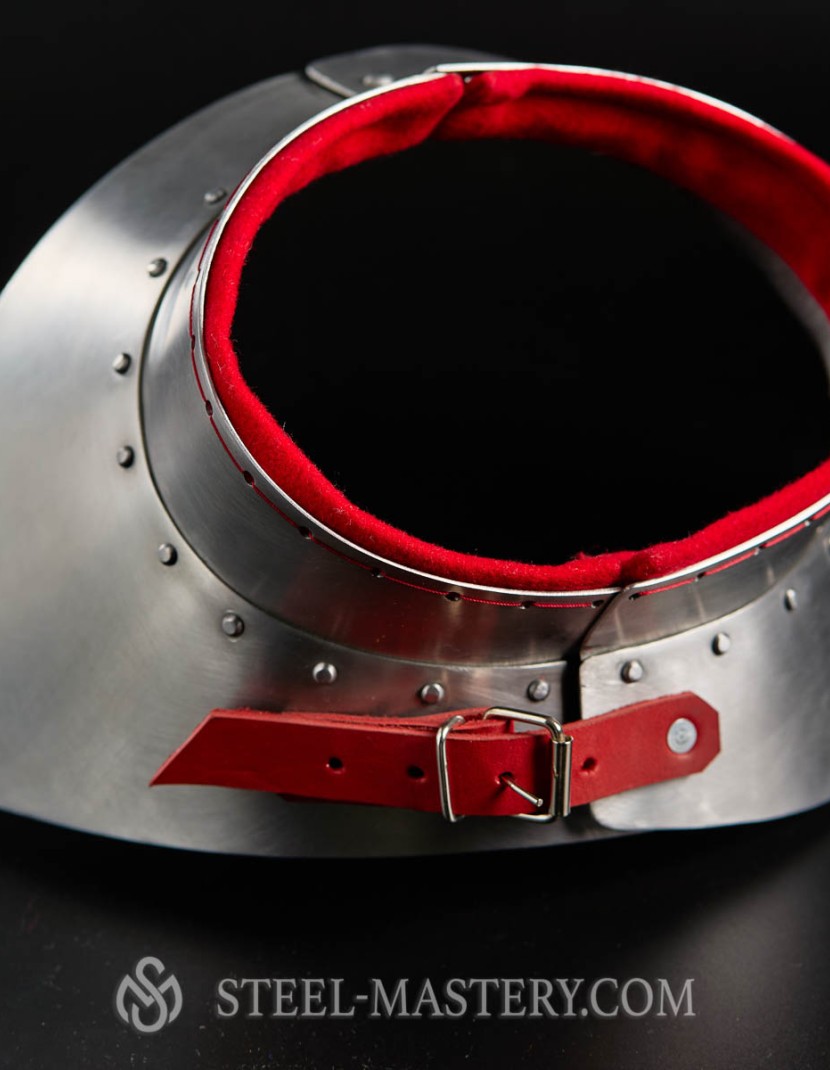 Gorget with front and back neck protection photo made by Steel-mastery.com