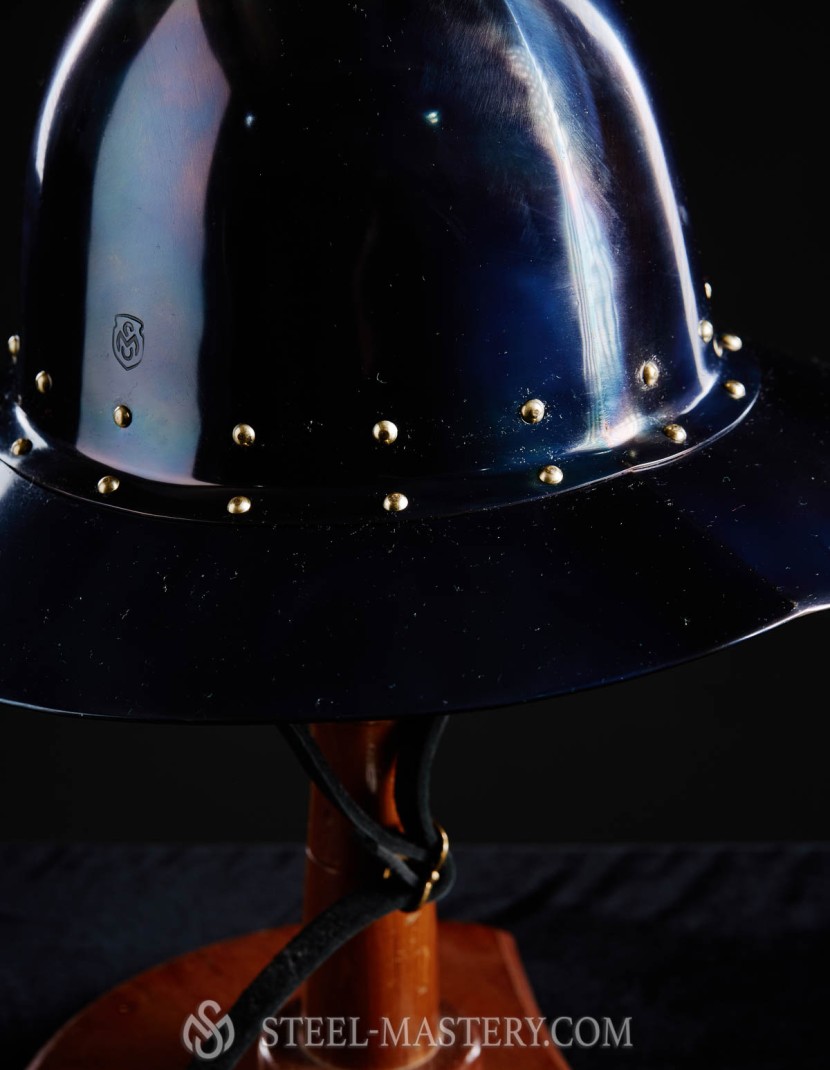  Kettle hat (Kettle helm)  with high top point photo made by Steel-mastery.com