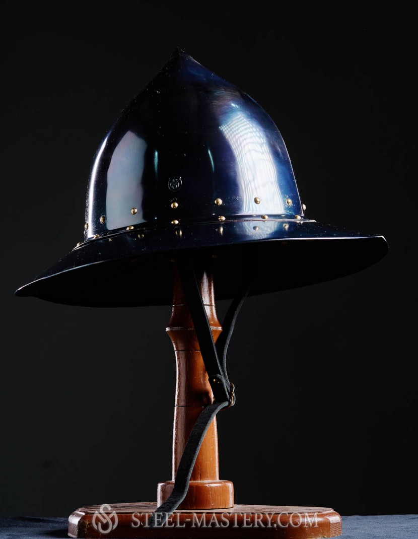  Kettle hat (Kettle helm)  with high top point photo made by Steel-mastery.com