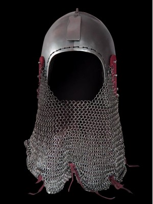 Bascinet helmet without a visor