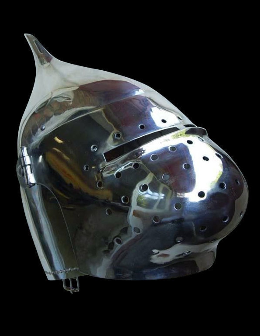 The Italian top pointed bascinet 15ct photo made by Steel-mastery.com