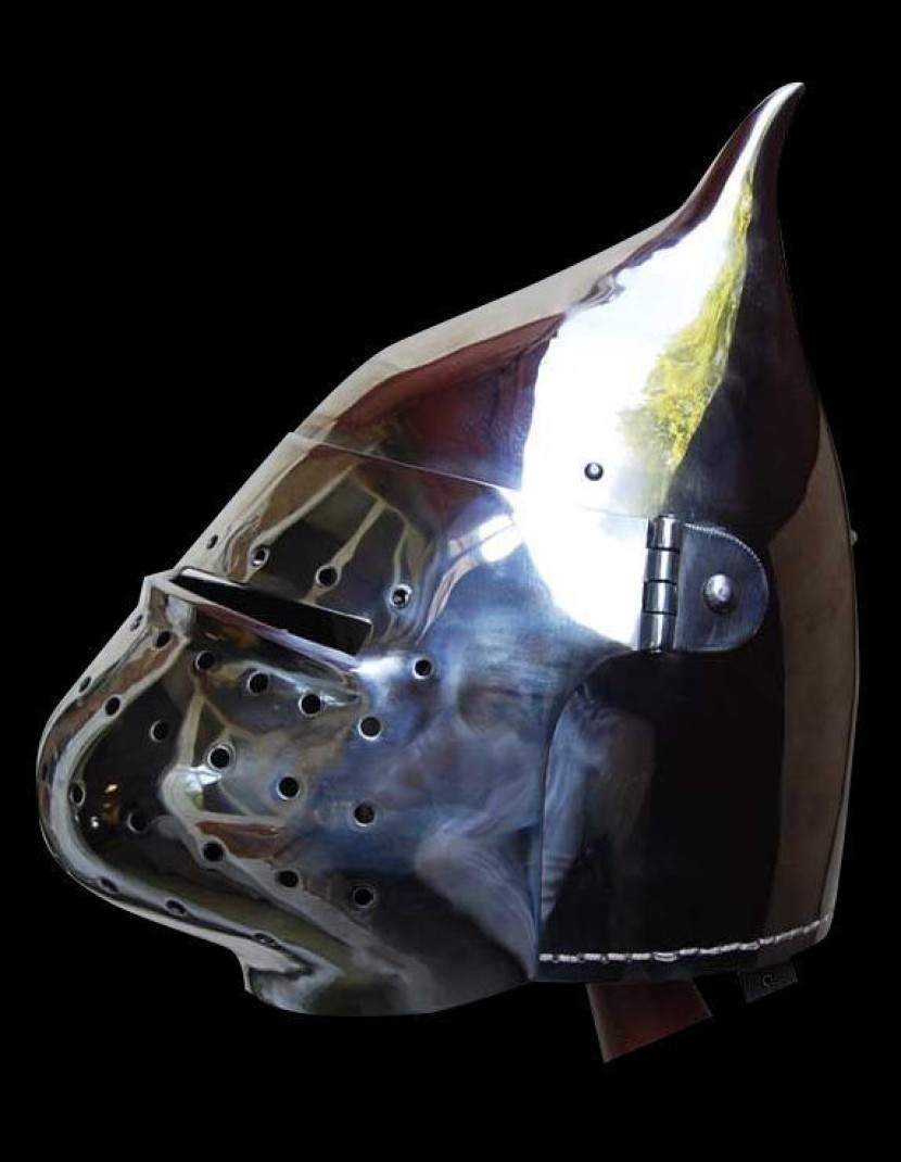 The Italian top pointed bascinet 15ct photo made by Steel-mastery.com