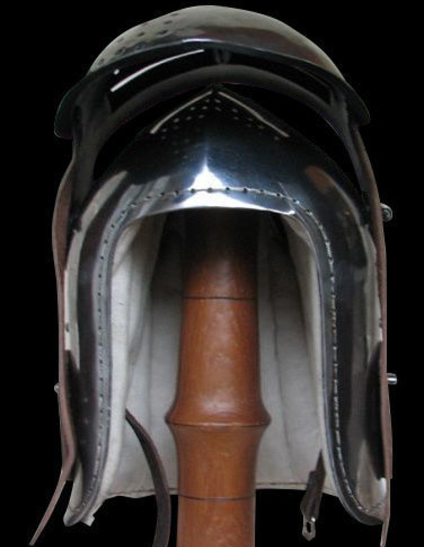 Bascinet with side hinged visor photo made by Steel-mastery.com
