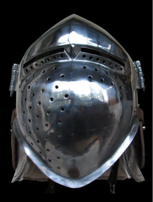 Bascinet with side hinged visor