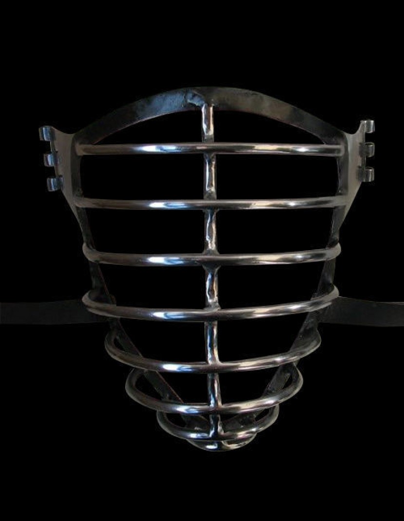 Bascinet with side hinged bar visor photo made by Steel-mastery.com