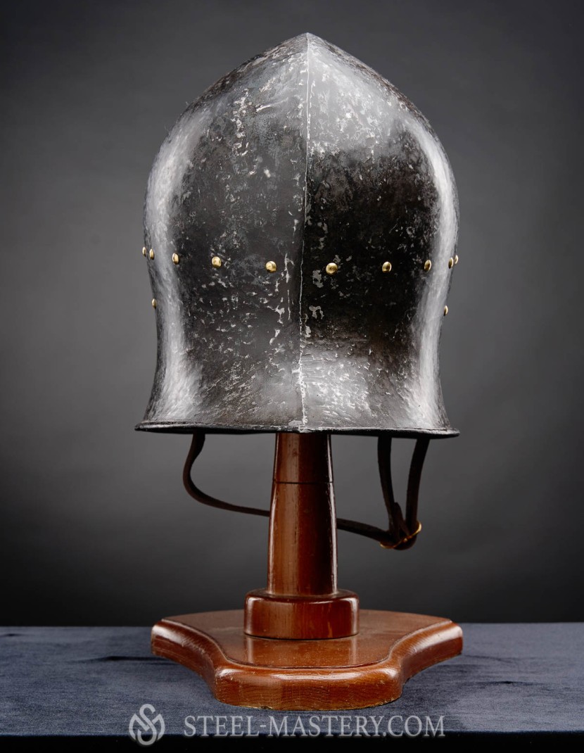 Barbute Helm with narrow T-opening - 1460 year photo made by Steel-mastery.com