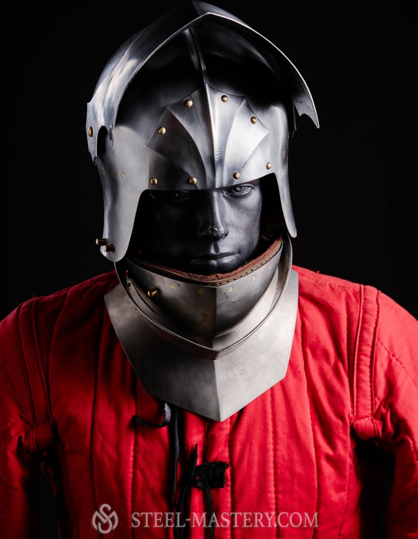 Gothic Sallet with visor - 15ct photo made by Steel-mastery.com