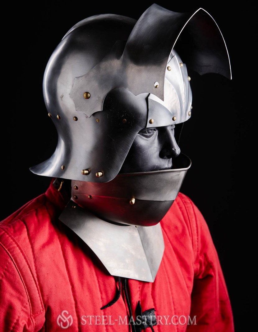 Gothic Sallet with visor - 15ct photo made by Steel-mastery.com