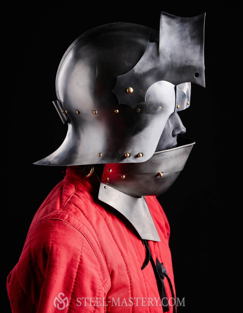 Gothic Sallet with visor - 15ct photo made by Steel-mastery.com