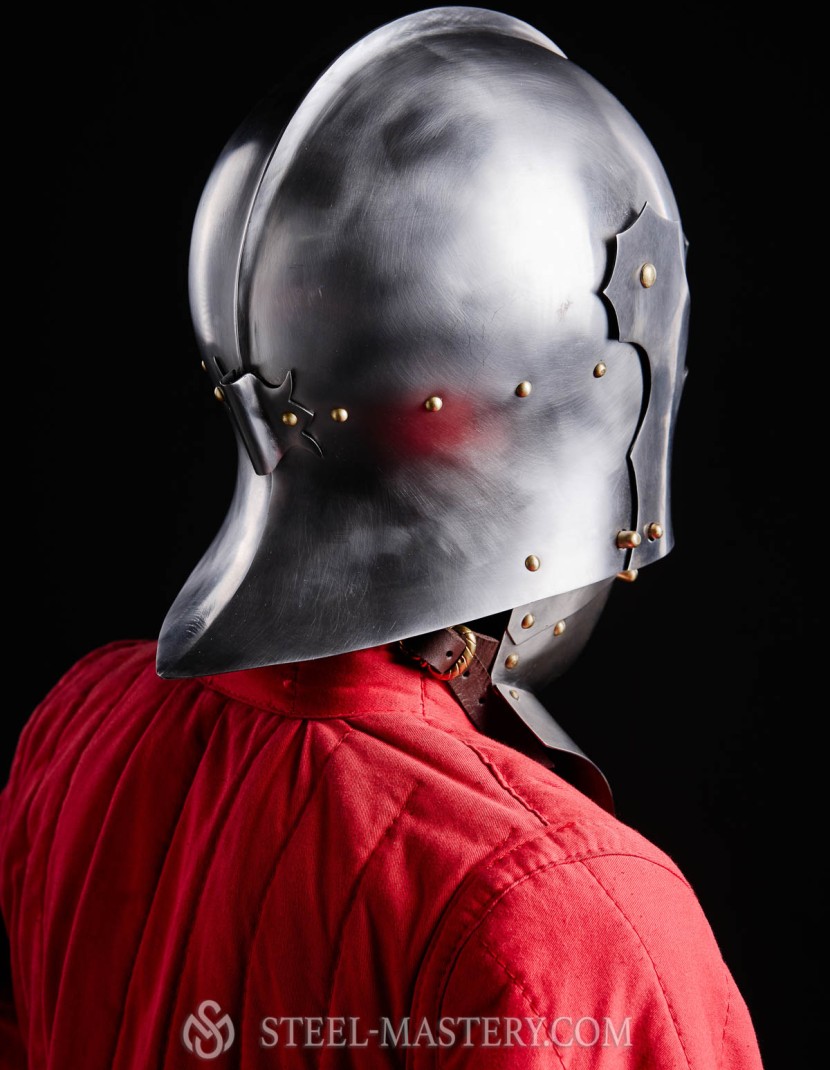 Gothic Sallet with visor - 15ct photo made by Steel-mastery.com