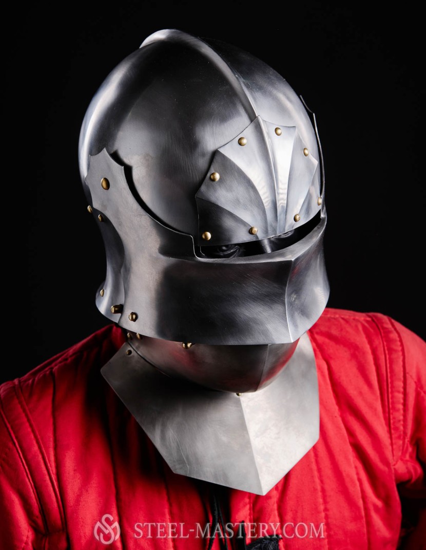 Gothic Sallet with visor - 15ct photo made by Steel-mastery.com