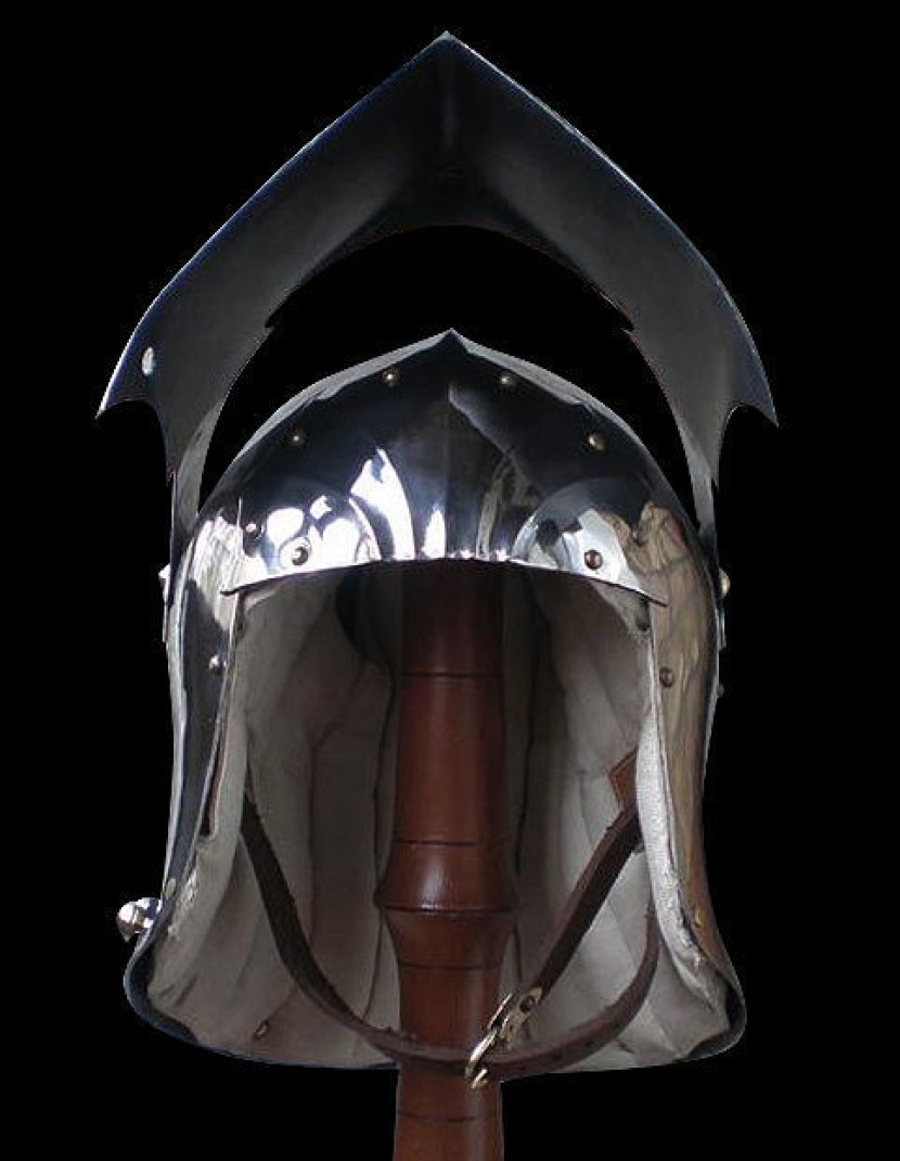 Gothic Sallet with visor - 15ct photo made by Steel-mastery.com
