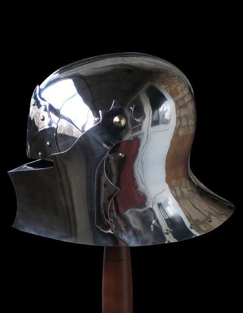 Gothic Sallet with visor - 15ct photo made by Steel-mastery.com