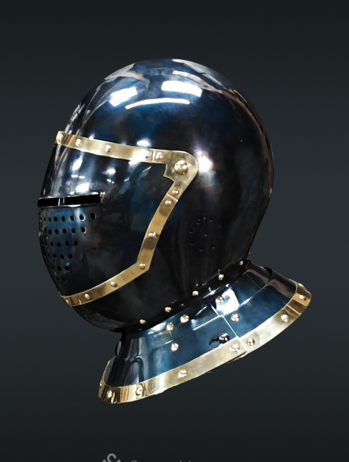 European medieval closed helmet (armet) - 16th century