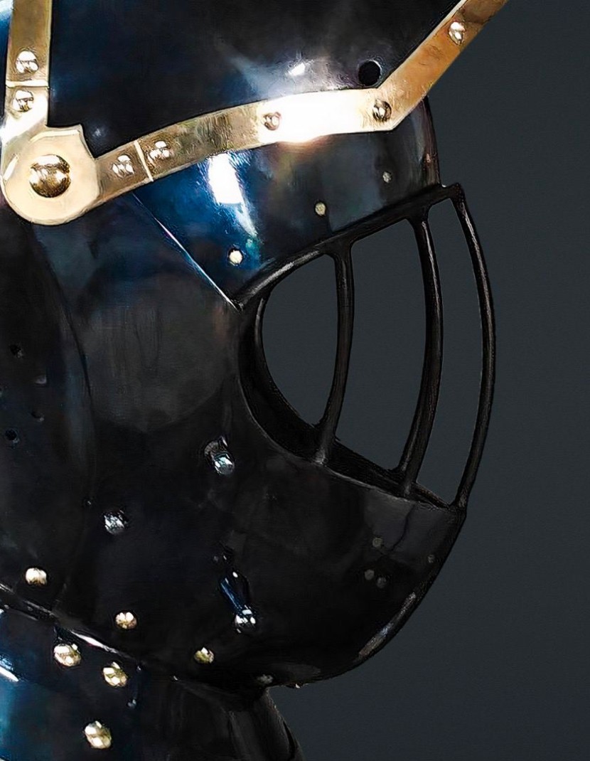 European medieval closed helmet (armet) - 16th century photo made by Steel-mastery.com